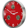 Часы настенные BRESSER MyTime io NX Thermo/Hygro, 30 см, красные 76462
